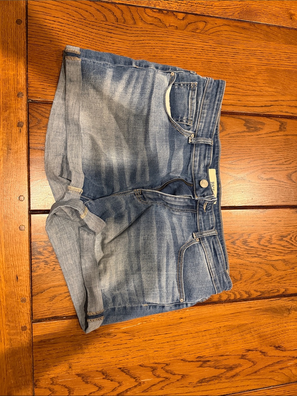 BKE Light Blue Distressed Denim Jean Shorts